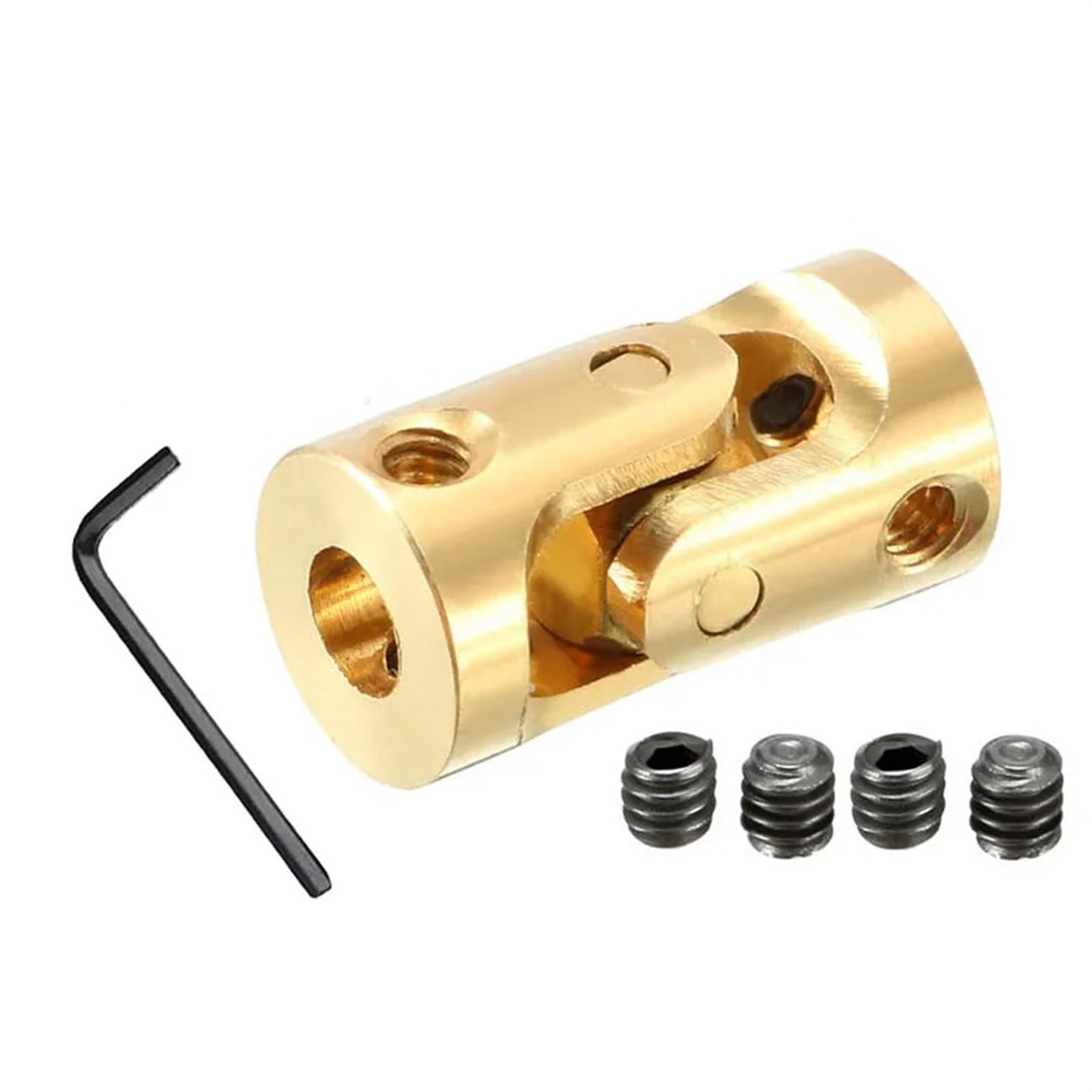 Lenkung Kreuzgelenk 5 stücke 3mm Mini Messing Kupplung Kreuzgelenk Boot Auto Metall Kardangelenk Wellenkupplungen Motoranschluss Gimbal Koppler Drehbarer Verbinder