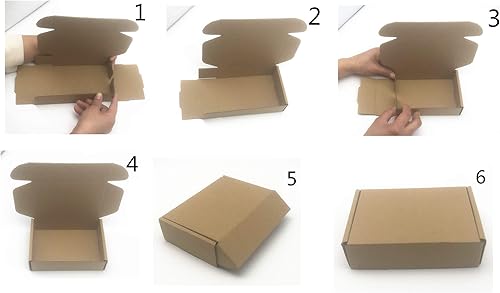 Miniatura 3 de Sobres de cartón pequeño para envíos, cajas de almacenamiento de cartón corrugado de 6 x 4 x 1 pulgada, paquete de 50 unidades (tamaño interior 5.3