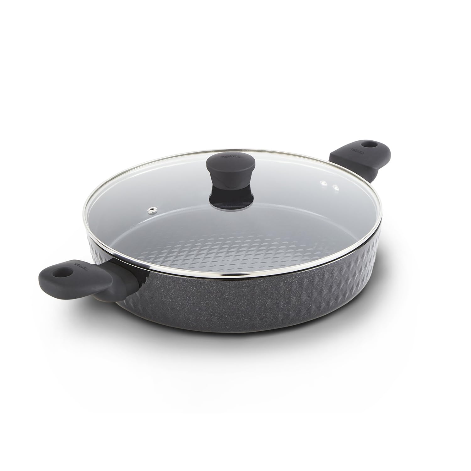 Tower Diamo 30cm Shallow Casserole Dish with Black Diamond Coating
