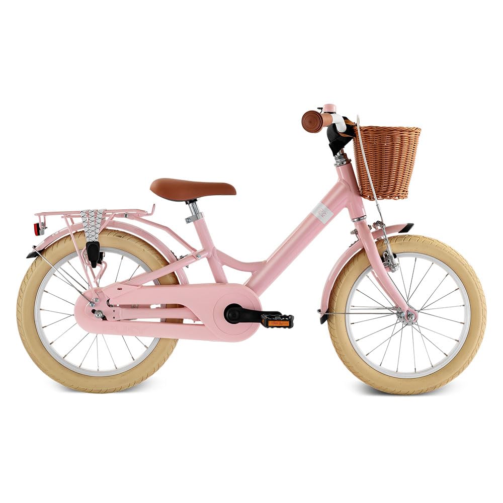 PUKY YOUKE Classic 16 Vélo pour enfant à partir de 4 ans avec panier et frein à rétropédalage, réglable en hauteur et léger, fabriqué en Allemagne