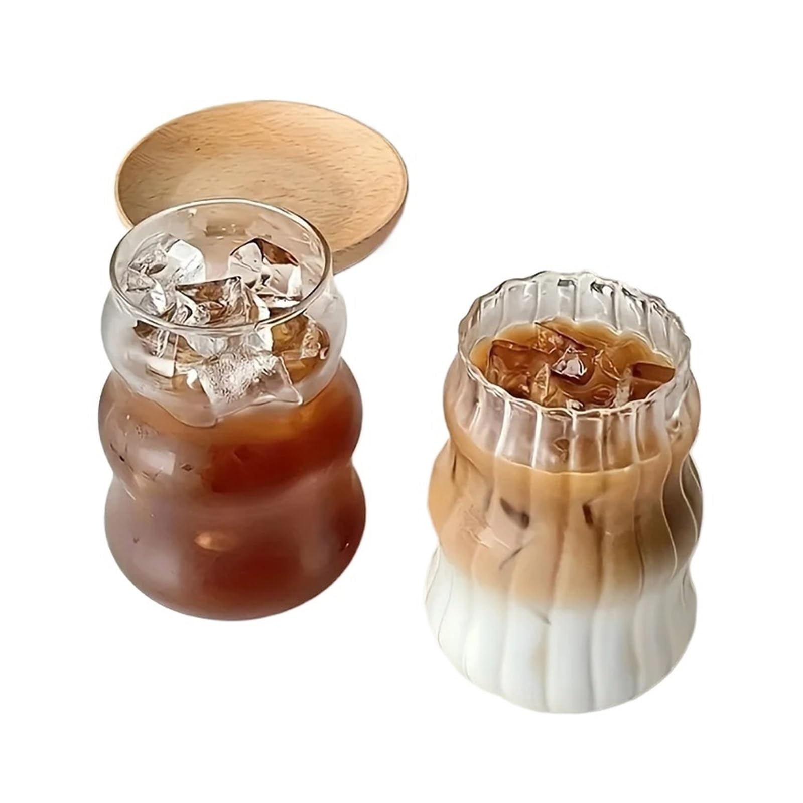 Zestaw 4 lub 6 szklanych filiżanek żaroodpornych, przezroczystych szklanek do herbaty, soku, mleka, kawy, szklanek do wody do domu (6 szt.)