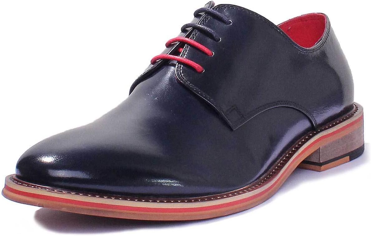Justin Reece Original Formal Designer Hand Made Suede Derby Lot Shoe (6 UK, Navy)