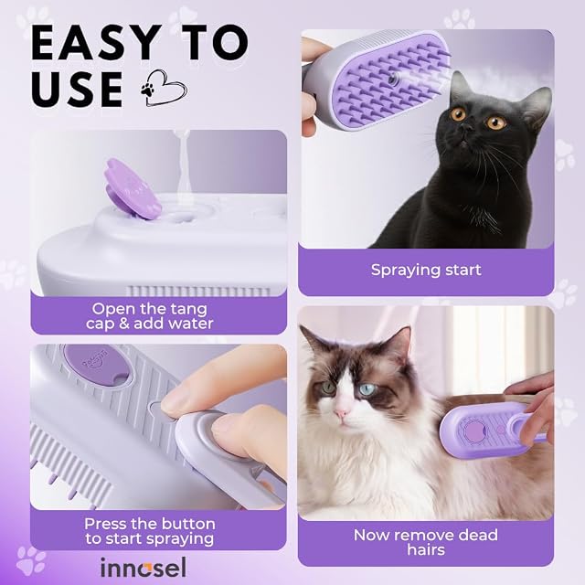 Foto 4 de 8 de Cepillo de vapor para gatos para desprendimiento