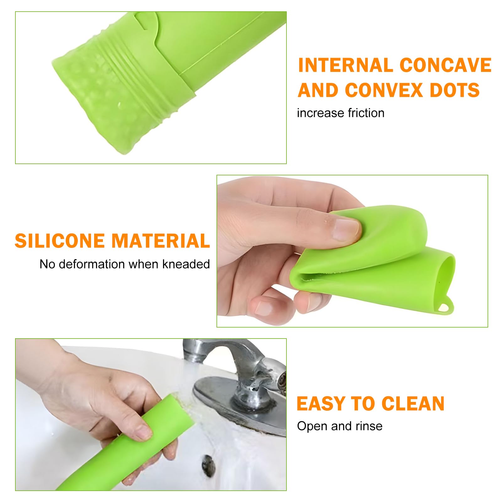 Generic DSP001 éplucheur d'ail en silicone ; Lot de 3 ; Tube d'épluchage d'ail ; Silicone de qualité alimentaire, sans BPA, pas de décoloration, agréable au toucher.