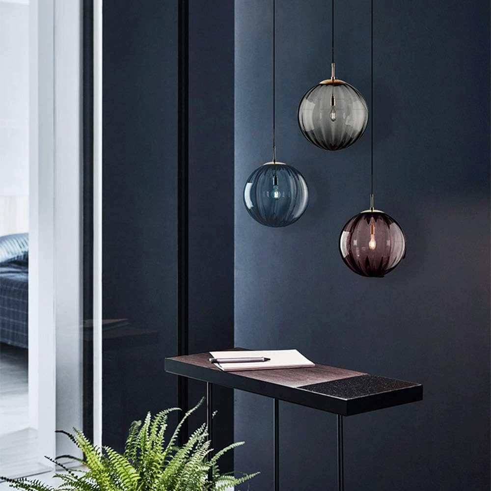 TCHAU Moderna base in rame colore paralume sospensione illuminazione E27 lampade a sospensione lampadario lampada sfera di vetro lampada a sospensione lampada da soffitto luce interna ristorante lampa