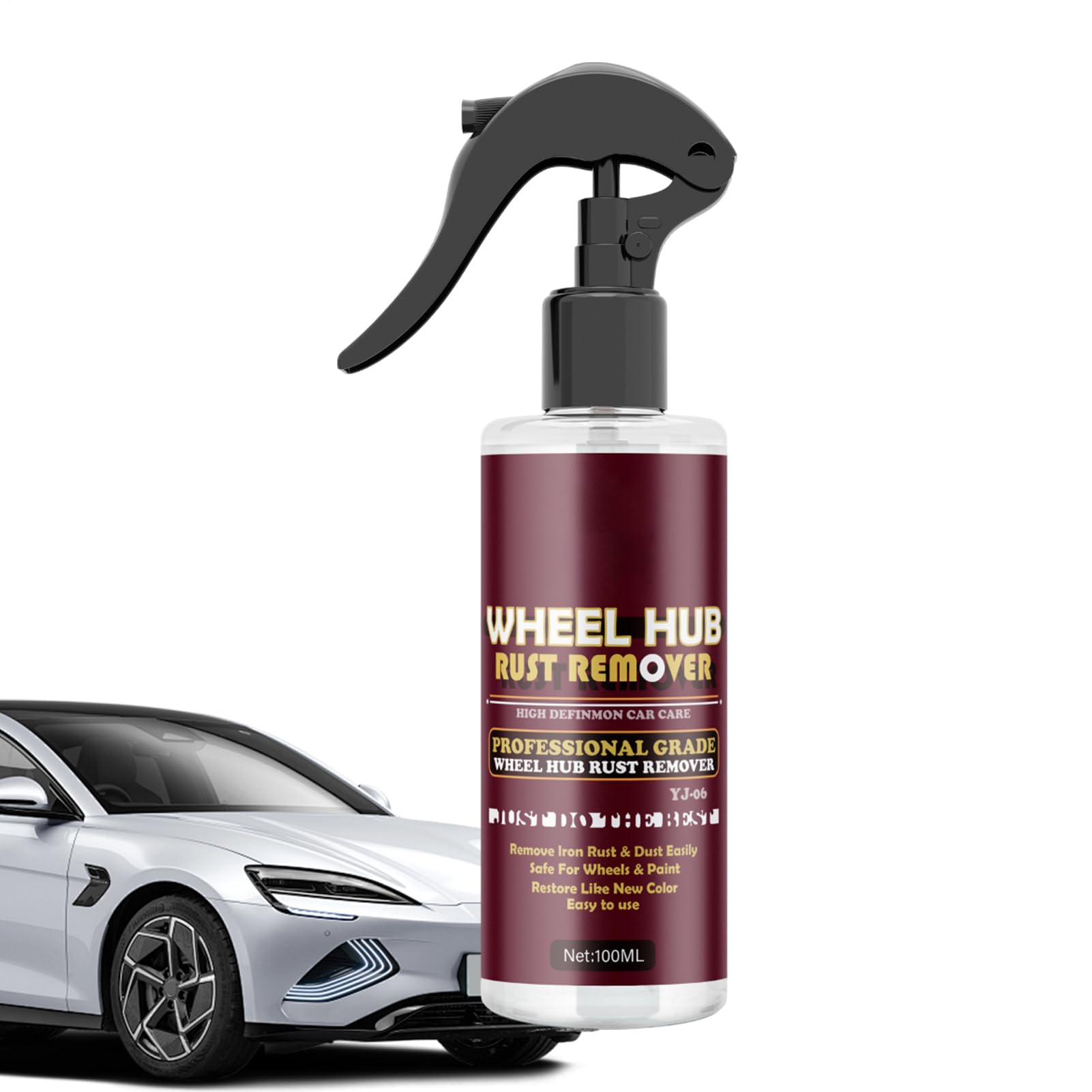 Spray Anti-rouille Et Particules De Fer Pour Voiture - Action Rapide, Sûr Pour La Peinture - 120ml, Idéal Pour Jantes, Outils