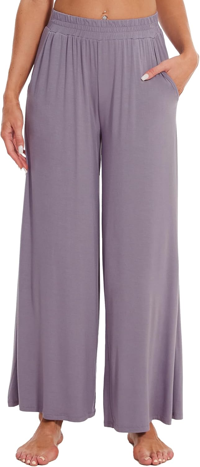 WiWi Viscose from Bamboo Women' s Pajamas Pants Soft Yoga Loose Pant Comfy Pajama Bottoms S-XXL