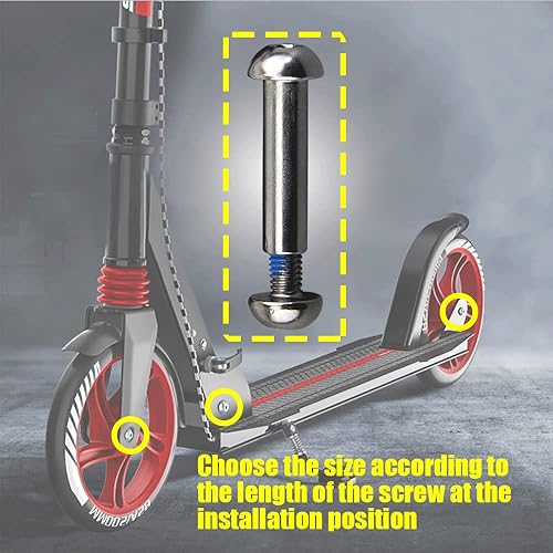 Miniatura 8 de OTFAITP Juego de tornillos Allen para eje de acero al carbono M8 de 0.315in x 1.102in y 3.386in de grado 8.8 para delantero, trasero, 2, 3, 4