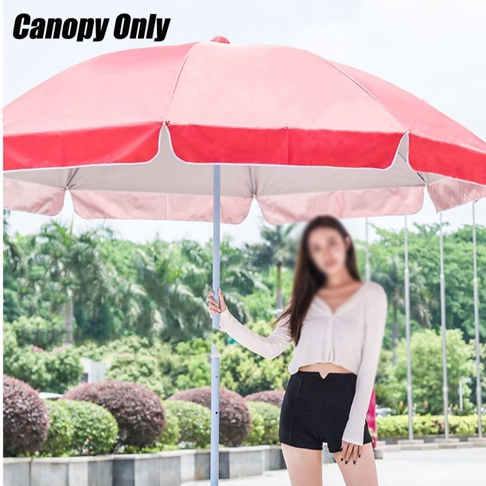 Okrągły zapasowy pokrowiec na parasol tarasowy, 3,0 m, baldachim przeciwsłoneczny do 2,8 m, 2,6 m, 2,4 m, 2,2 m, ochrona przed promieniowaniem UV 50+, bordowy, idealny na taras przy basenie