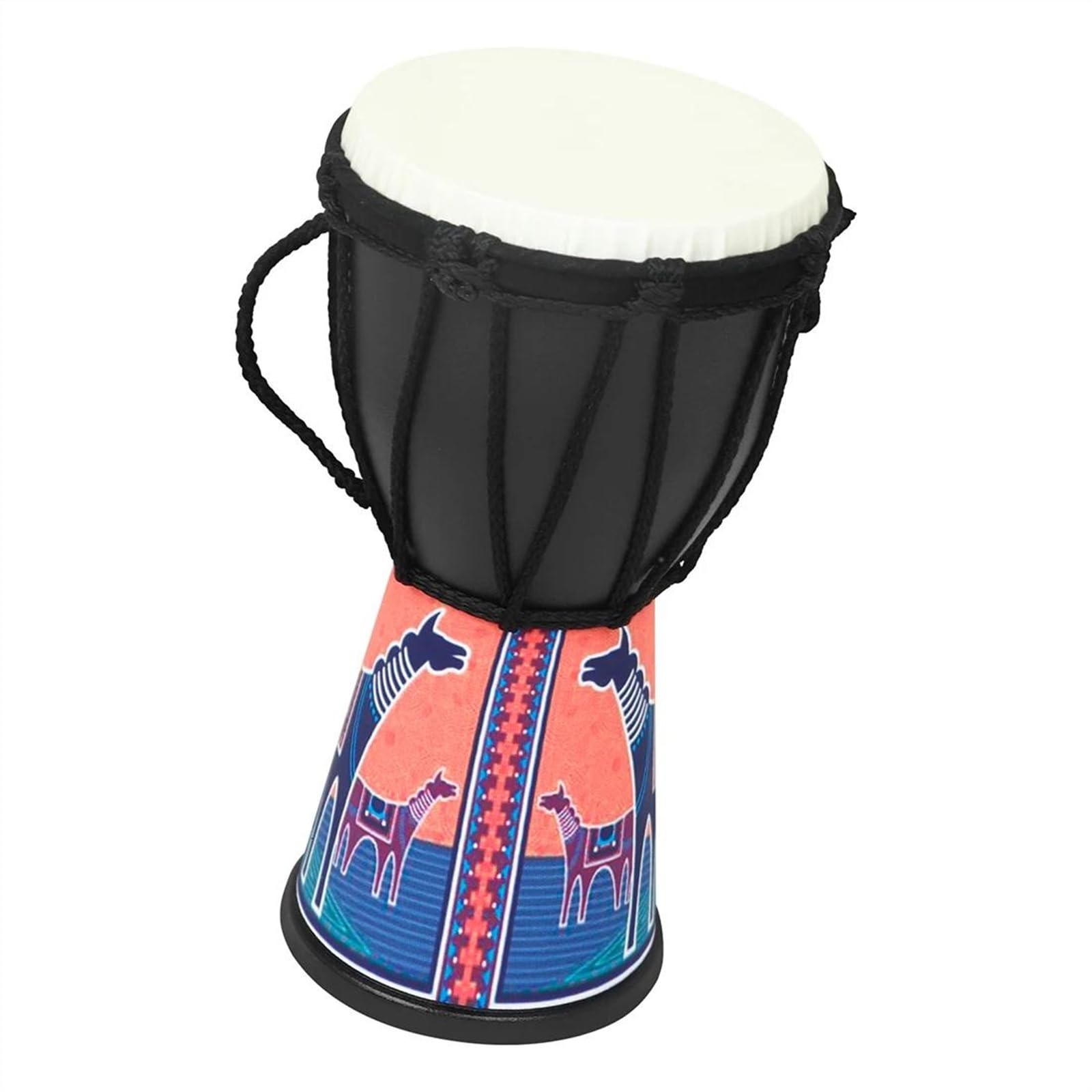 Bęben Ręczny Djembe 4-calowy Bęben Afrykański Profesjonalny Przenośny Bęben Z PVC Kolorowy Instrument Perkusyjny Djembe dla Początkujących