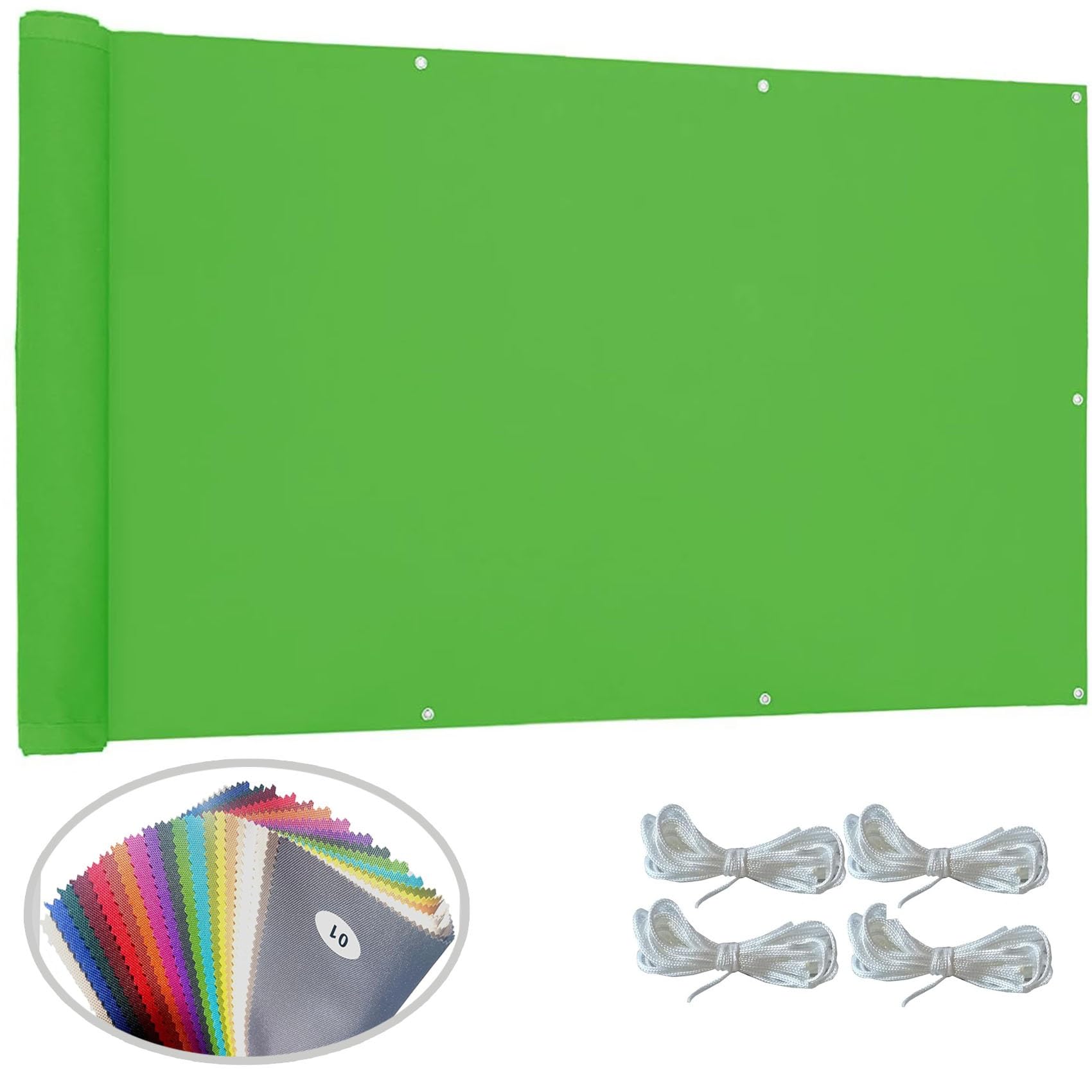 Voile d'ombrage rectangulaire 3x4m vert tendre imperméable pour l'extérieur