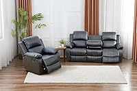 Vista 23 de A Ainehome Juego de muebles de sala de estar, juego de sofá reclinable, sofá de dos plazas para sala de estar, espacio pequeño, caravana, casa