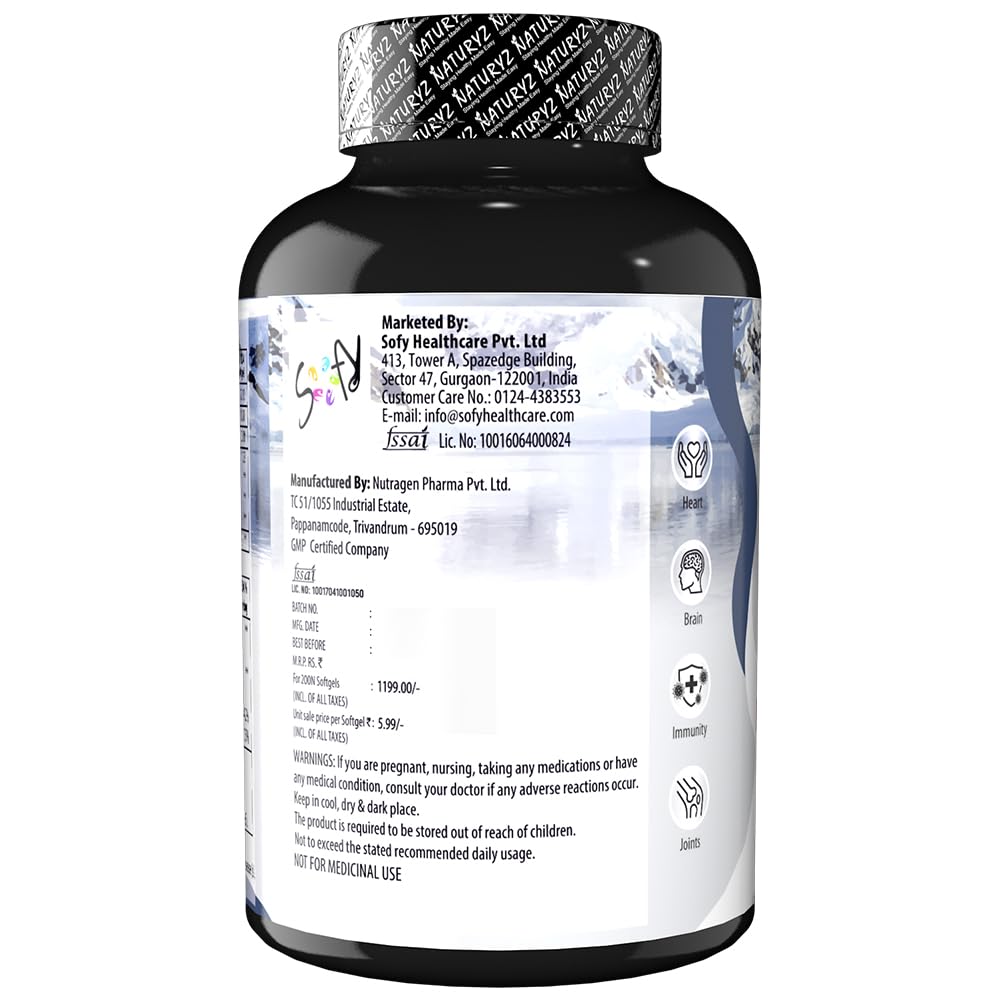 Naturyz imported Icelandic cod liver oil capsules with natural omega 3, which is rich in vitamin D&A, mercury free, immunity, skin, i, muscle and joint health (200 softgles pack 2), 2 count. Naturyz imported Icelandic cod liver oil capsules with natural omega 3, which is rich in vitamin D&A, mercury free, immunity, skin, i, muscle and joint health (200 softgles pack 2), 2 count.