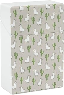 Cute Llama Cactus Cigarette Case Portable Cigarette Box Holder Flip Open Storage Case for Men Women
