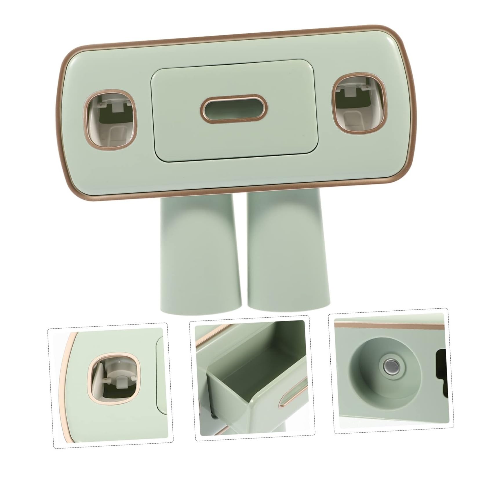 Soportes para cepillos de Dientes Bathroom Essentials - Estante de Almacenamiento for Montaje en Pared, dispensador Pasta Dientes, Soporte for Cepillo Organizador de Accesorios
