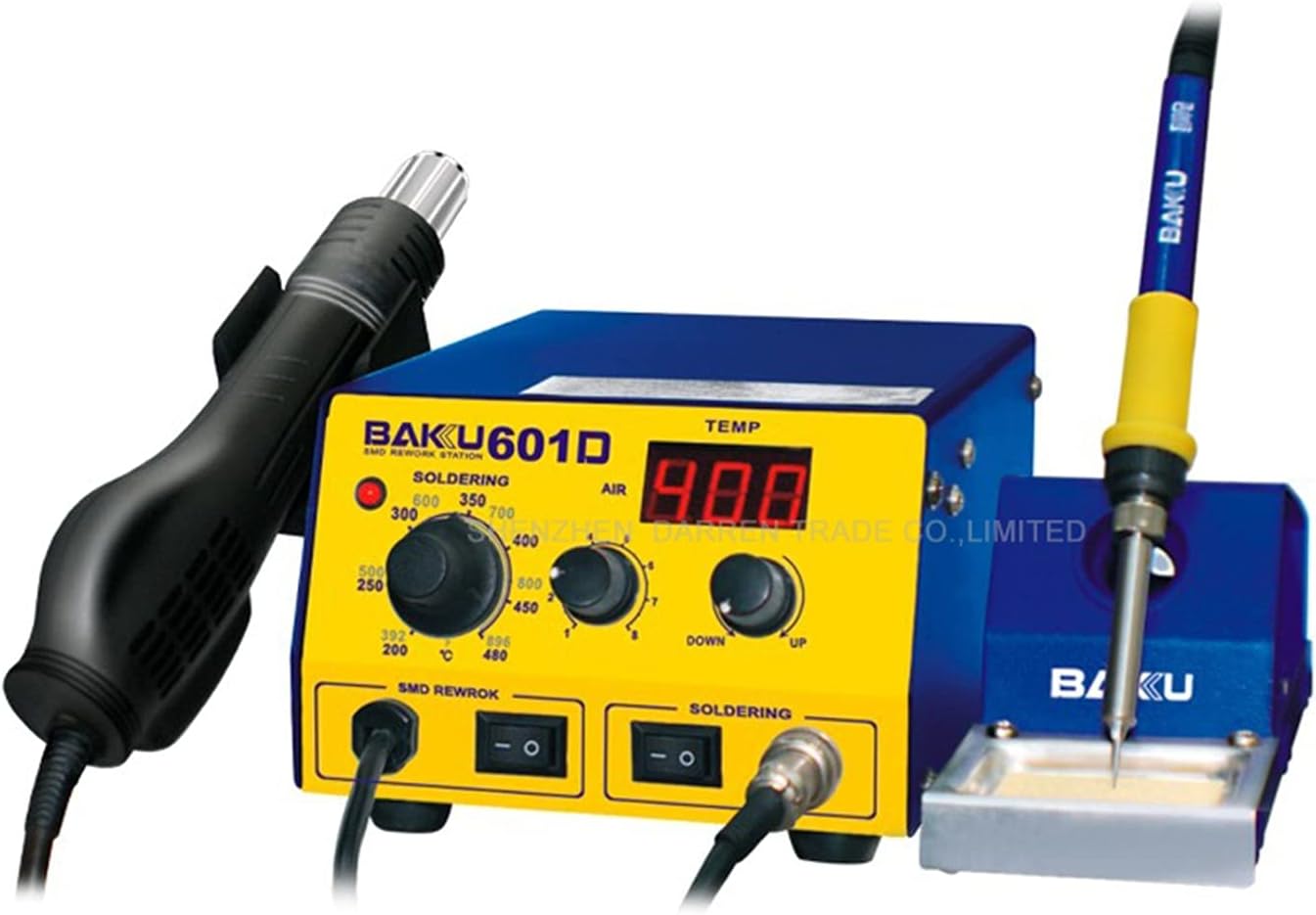 1PC LED Digital Display Hot Air S-M-D Rework Station, Hot Air Soldering Station B-G-A Rework