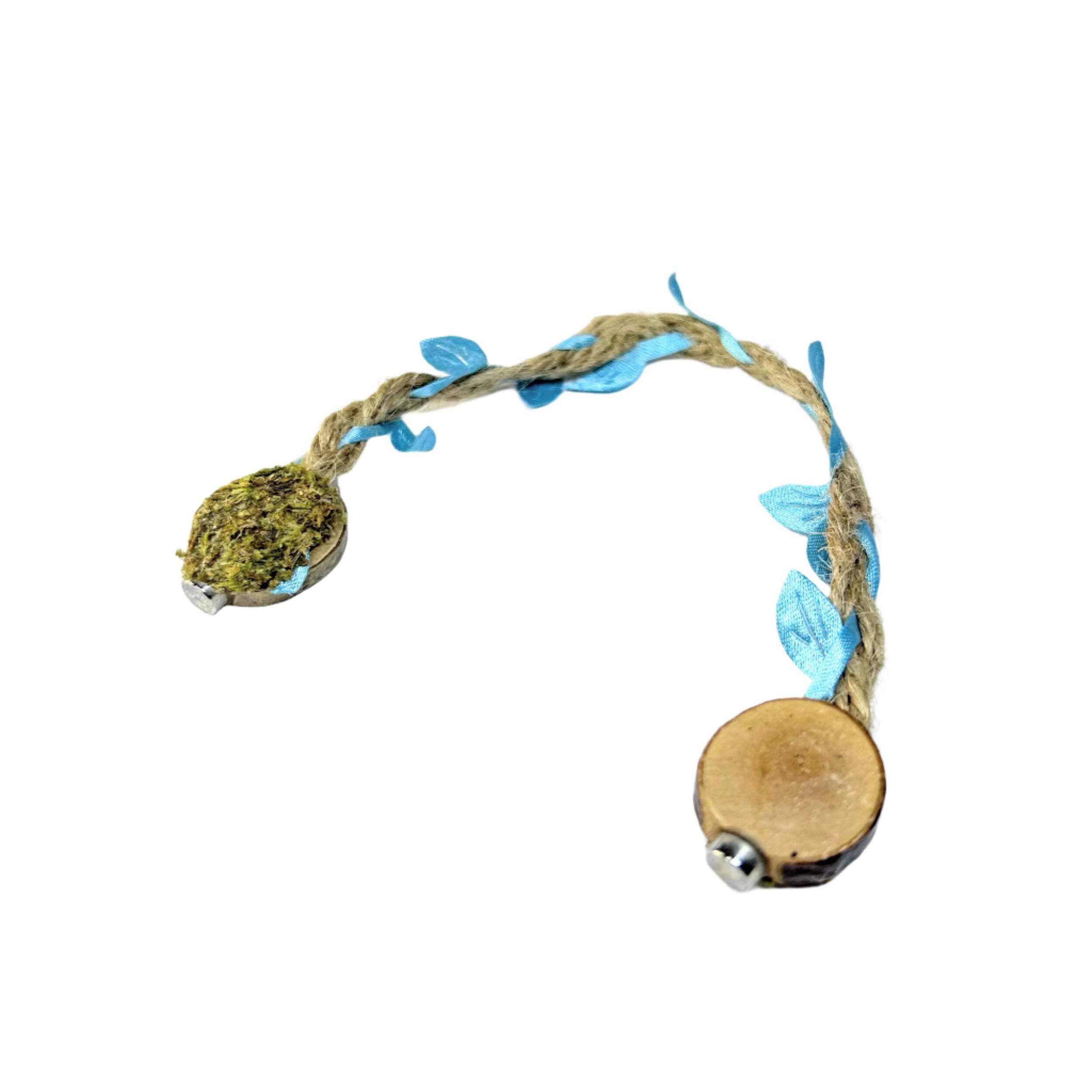 Opus Vita Jumping Spider - Rope bridges with Twine - Spider Enclosure Decor - Professionally made to cleverly attach to your Insect Enclosure Natural Twine/Green Single — view 11