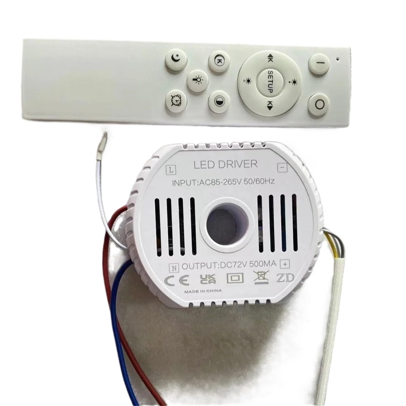 Controlador LED for tiras de luz, CC 72V, CA 85-265V. Panel transformador de iluminación for fuente de alimentación de luces LED.(500 mA)