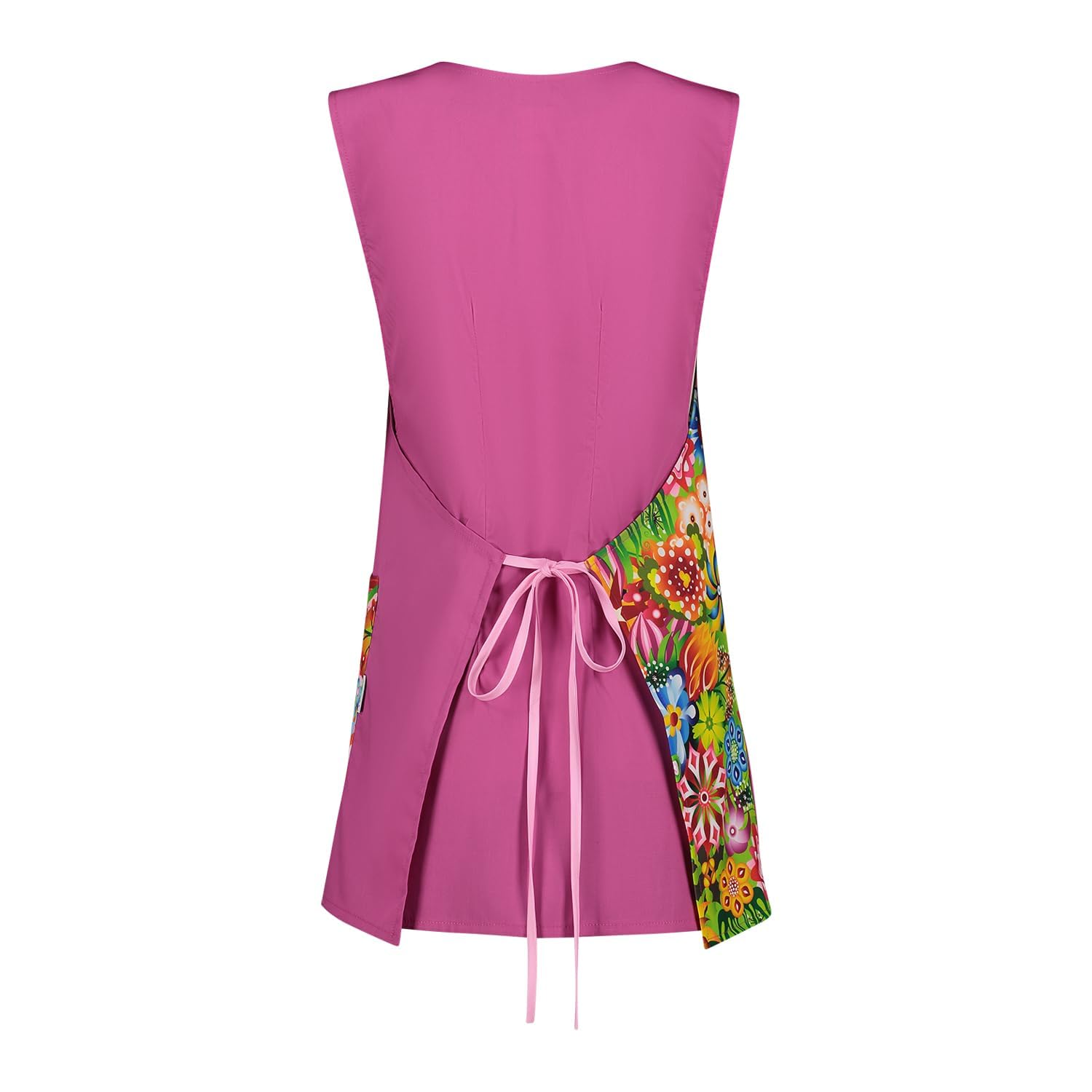 Siry Work Delantal para mujer, art. Frisa, 35 % algodón y 65 % poliéster, talla única, fabricado en Italia, ideal para maestra, alimentos, peluquería, esteticista, empresa de limpieza, Glicina F60,