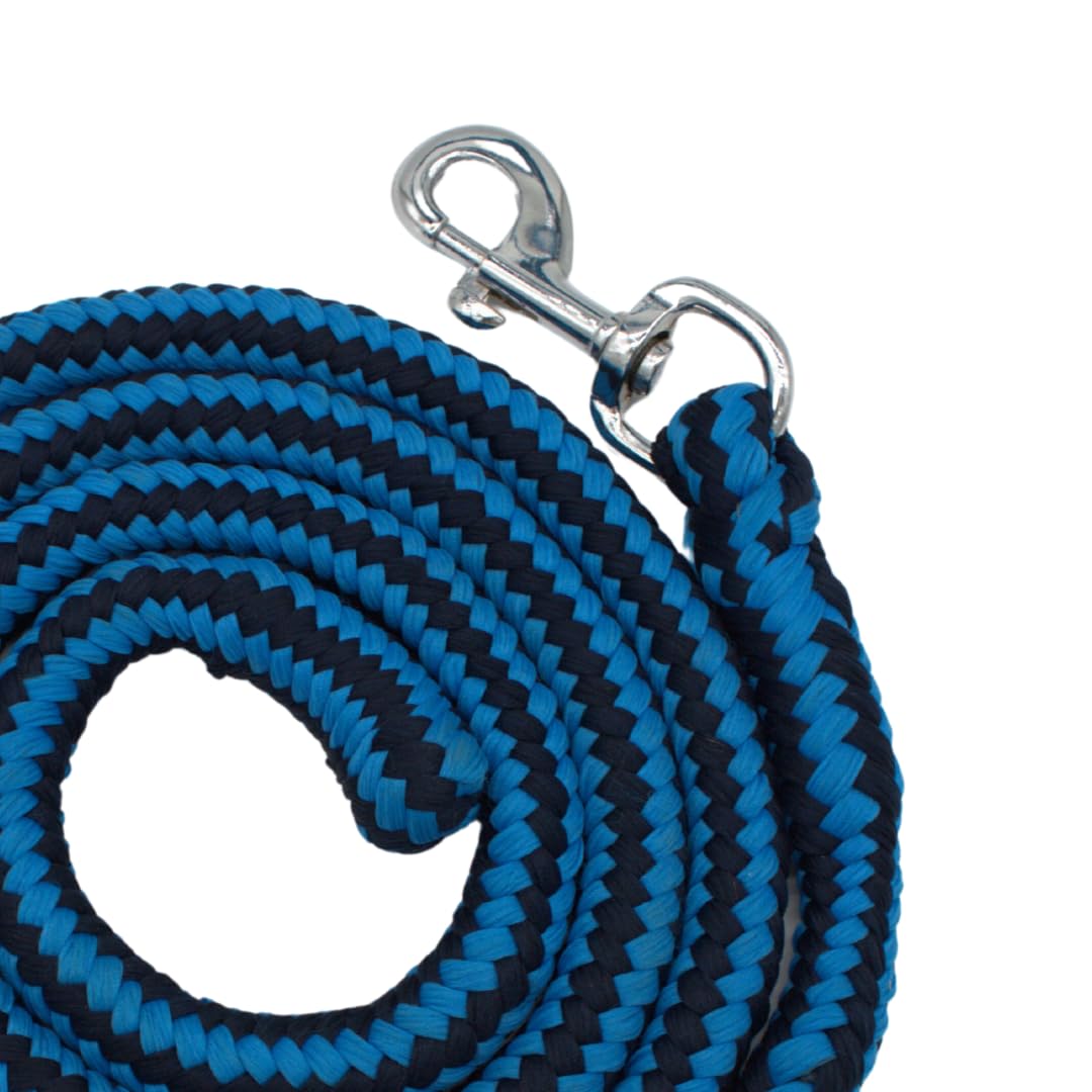 PFIFF 103103 Sunny - Juego de Cabestro (3 Piezas, Tejido y Flecos, Personalizable), Color Azul Claro