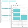 6-Hole Weekly Planner Refills for A5 Binders - 53 Sheets/106 Pages Undated Weekly Planner, 100 gsm White Paper, Lasts 1 Year, Undated, 5.8