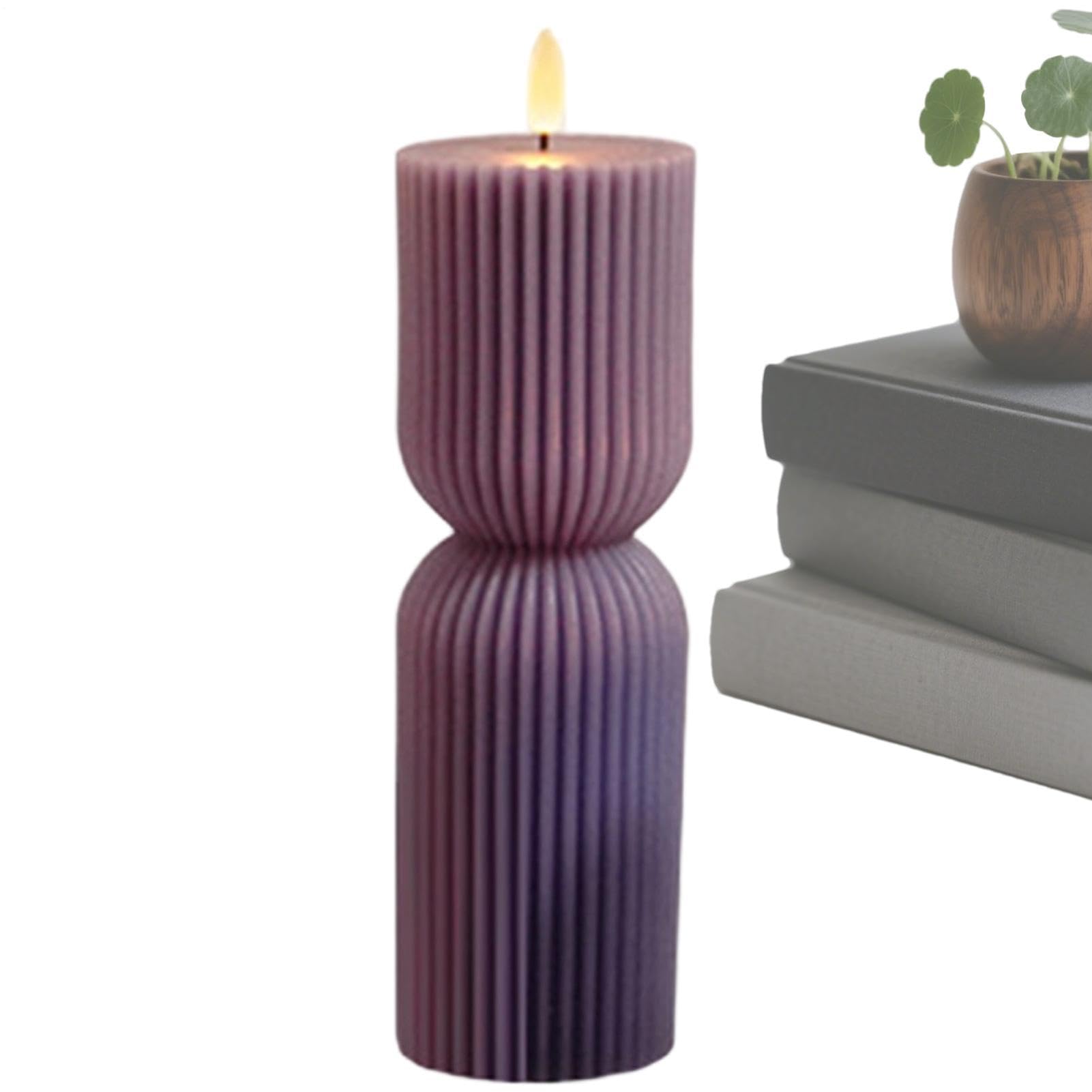 Bougie LED pour fête et ornement de bibliothèque sans risque de feu - 8