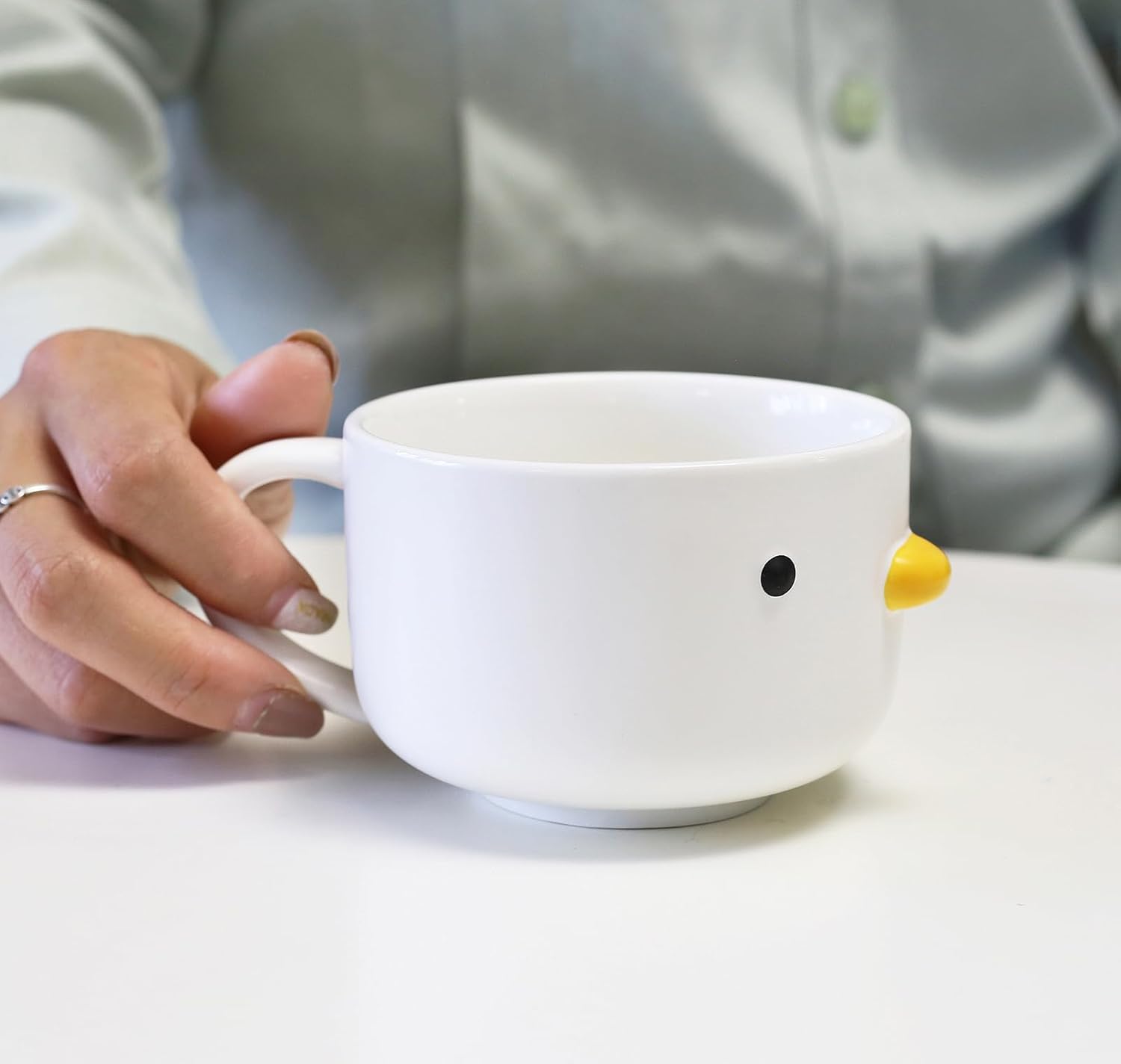 PURROOM Cute Duck Coffee Mug, 8 oz Latte Cup, Handmade Glaze Small Coffee Cup, Safety Ceramic Milk Mugs. Best Gifts For Coffee Lover. - Image 4