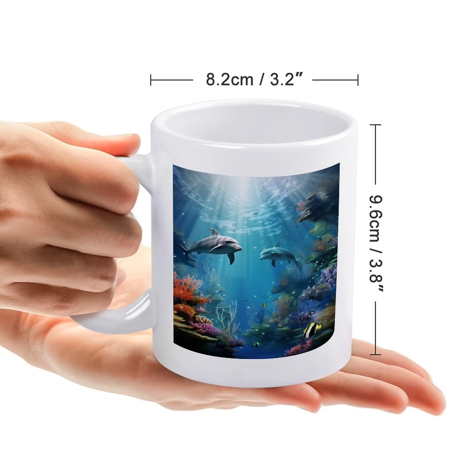 Amazon.com: VFMNT Blue Sea Underwater Fish Coffee Mugs Modern