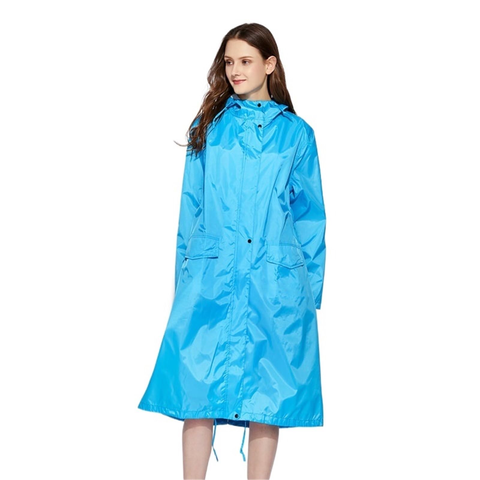 Poncho Pluie Poncho imperméable tendance en tissu léger et respirant résistant aux intempéries(Color-04,M)