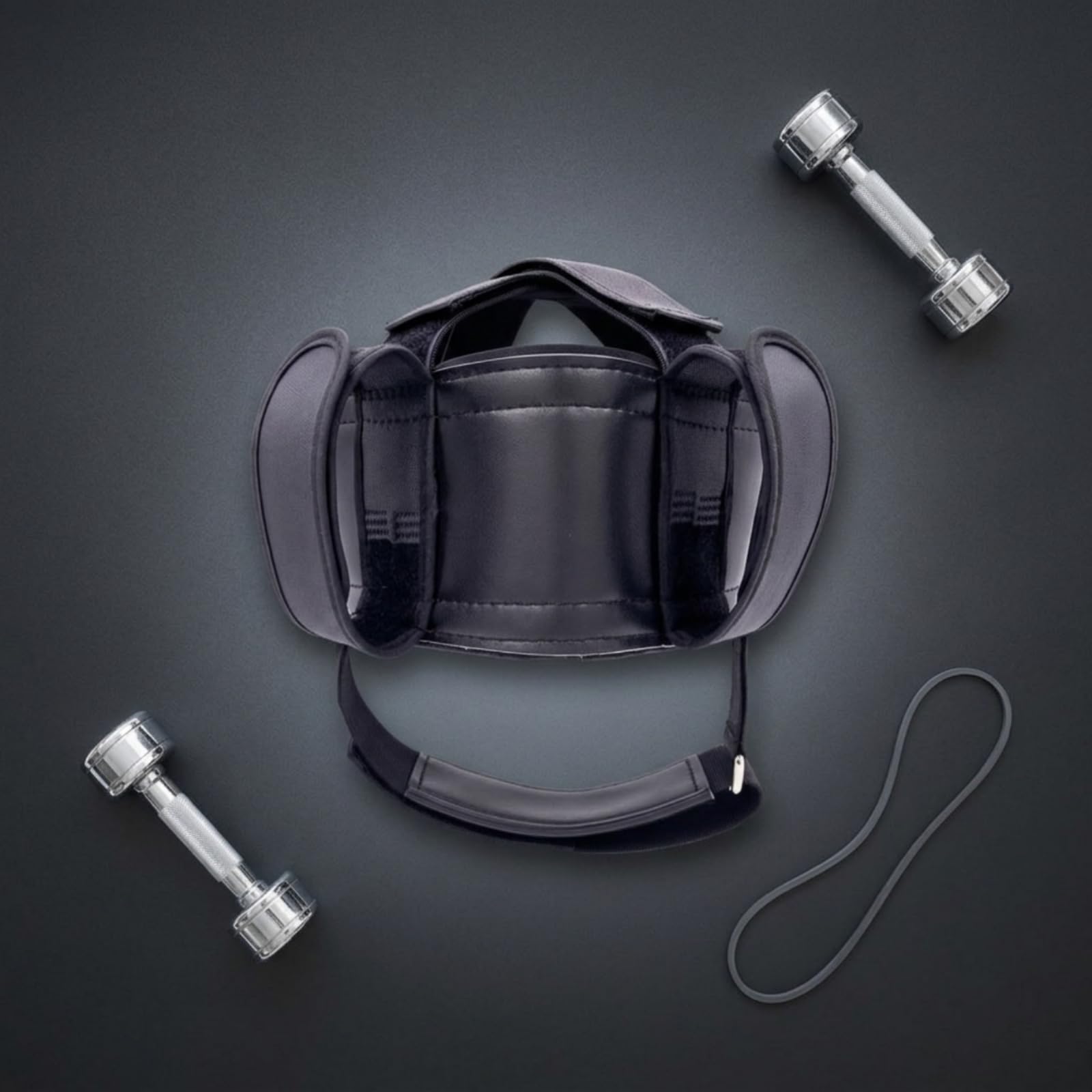 Casco per Allenamento Cervicale con Imbracatura Regolabile Testa E Sottogola Struttura Rinta Cuciture Visibili Esercizi di Resistenza Collo