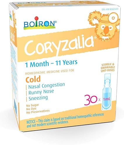 Boiron Coryzalia Enfants 30 Unit Dose 1 Ml Chaque Un Medicament Homeopathique Pour Les Rhumes Et