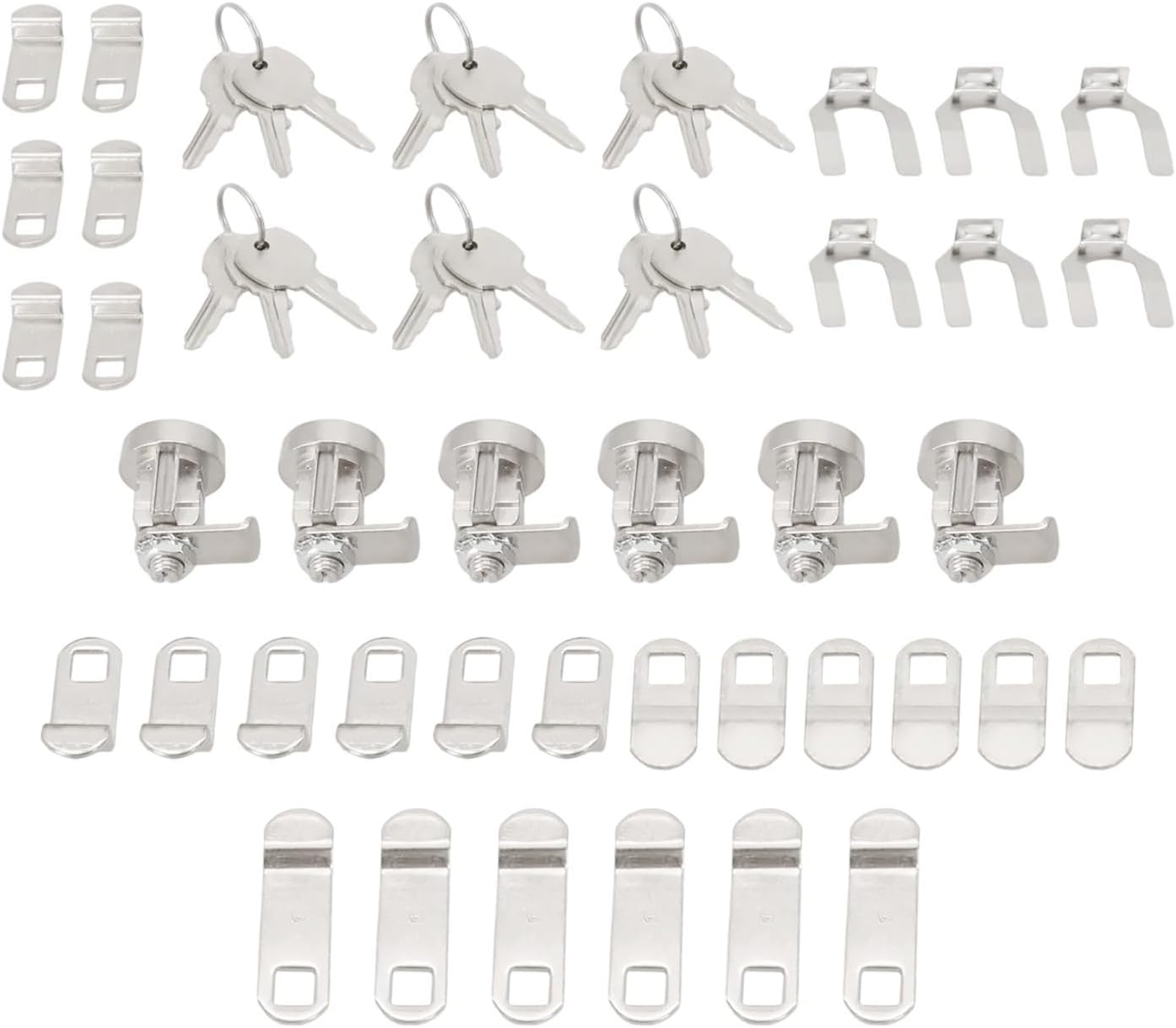Mailbox Lock Replacement Kit for L-1172C Mailbox Key Lock Zinc Alloy Security Cylinder with 3 Keys 5 Locking Tabs for Mailboxes Newspaper Boxes Wardrobes(6 Set)