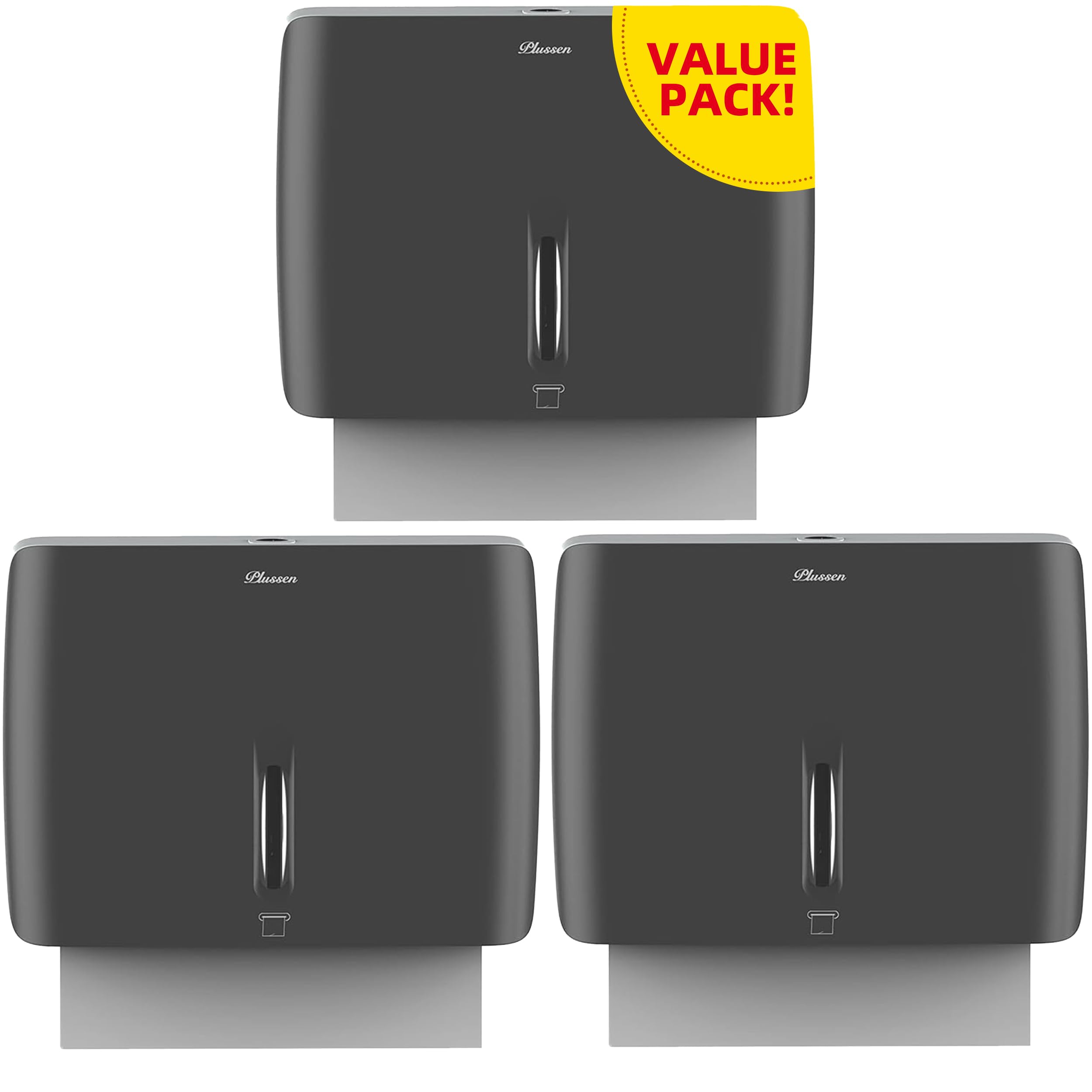 Distributeur essuie-tout trois volets anti-gaspillage pour sanitaires publics