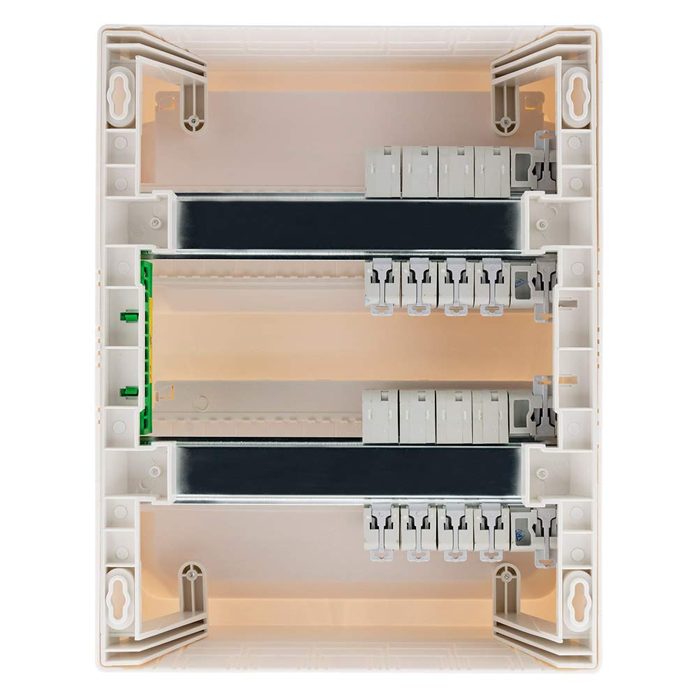 Zenitech - Cuadro eléctrico equipado 26 módulos - T1/T2 - 8 disyuntores