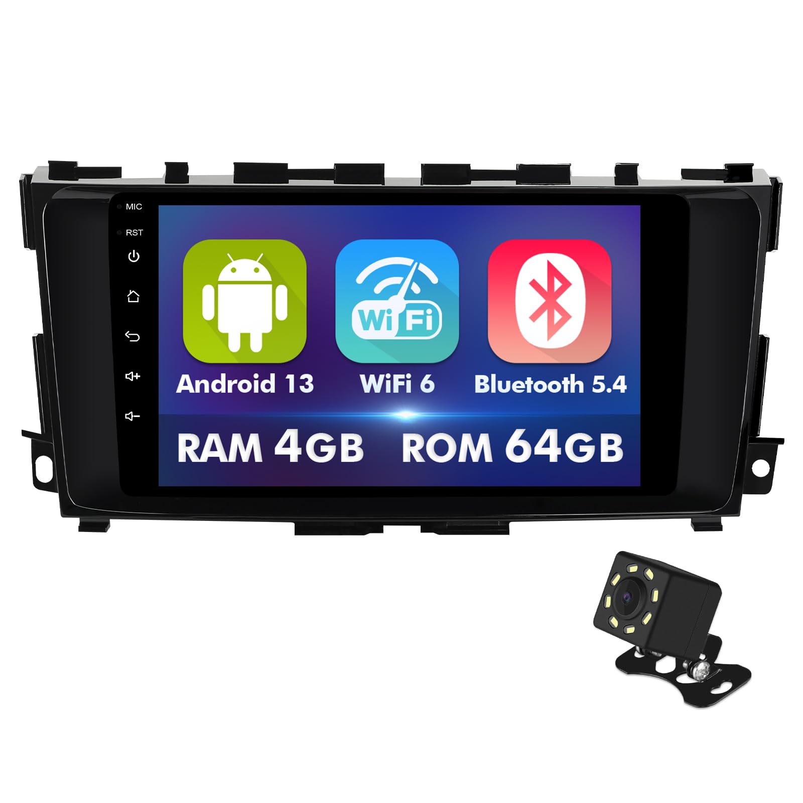 Photo 1 of **The photo and description are for reference purposes.**9 Inch IPS Touchscreen Android 13 Car Stereo for Nissan Altima 2014-2018 with Wireless CarPlay & Android Auto 4+64GB Car Radio, Support GPS, WiFi 6, Bluetooth,5.4, FM, Backup Camera, SWC, USB
