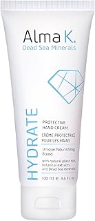 ALMA K Protective Hand Cream - Daily Deep Hydration Hand Lotion - Rich, Soothing Non-Sticky Cocoa Butter Lotion - White Tea and Neroli Scent - 3.4 oz
