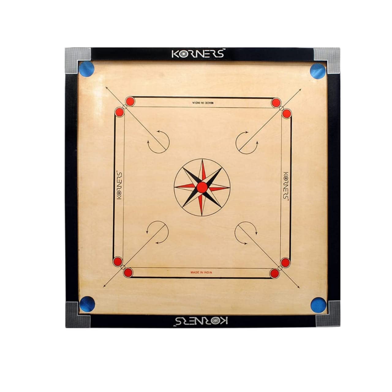 KORNERS Carrom Board Carrom Board, Striker, Coins And Powder,For 5+ Years,Color Wood - Pack Of 1 (Round Pocket), Kids (B0BPPKJ81D) Amazon Price History, Amazon Price Tracker