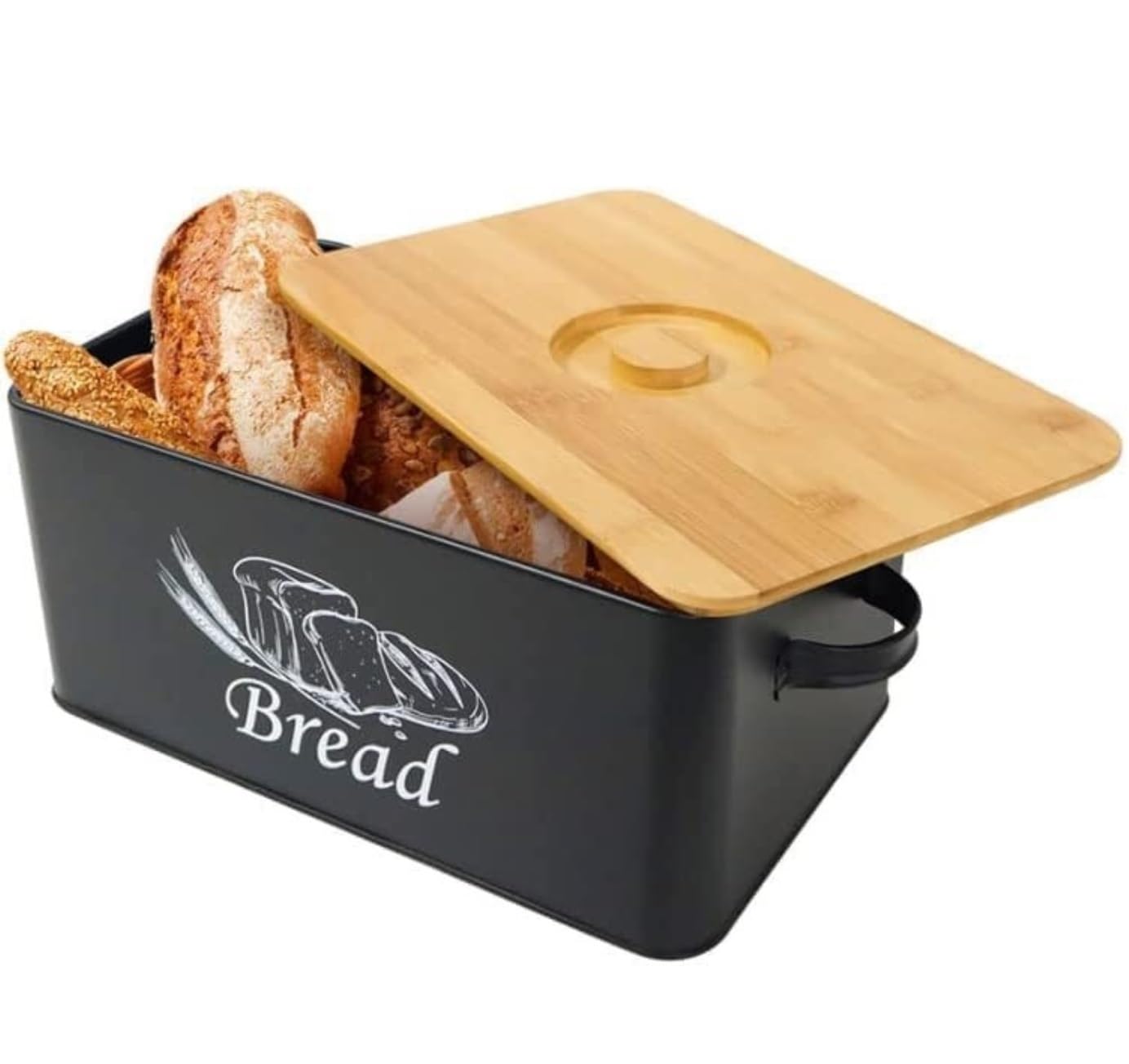 Brotkasten Brotbox Retro Brotkasten Aus Metall Moderner Bauernbrotkasten Brotaufbewahrungsbehälter Mit Schneidebrettdeckel Vintage Modern