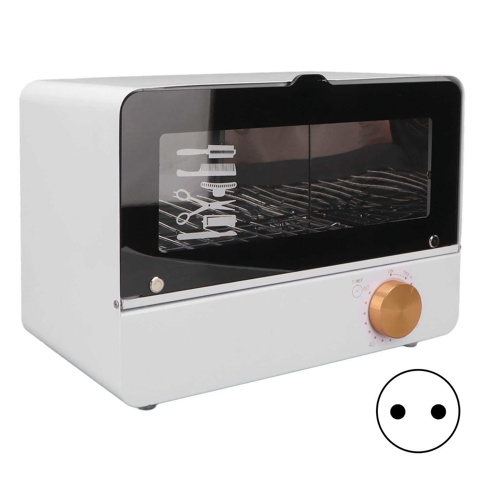 Caja de Gabinete de Limpieza UV de 6 L, Caja de Limpieza de Ozono Multifuncional Ajustable con Control de Sincronización con Doble UV y Ozono, para (Enchufe europeo 220V)