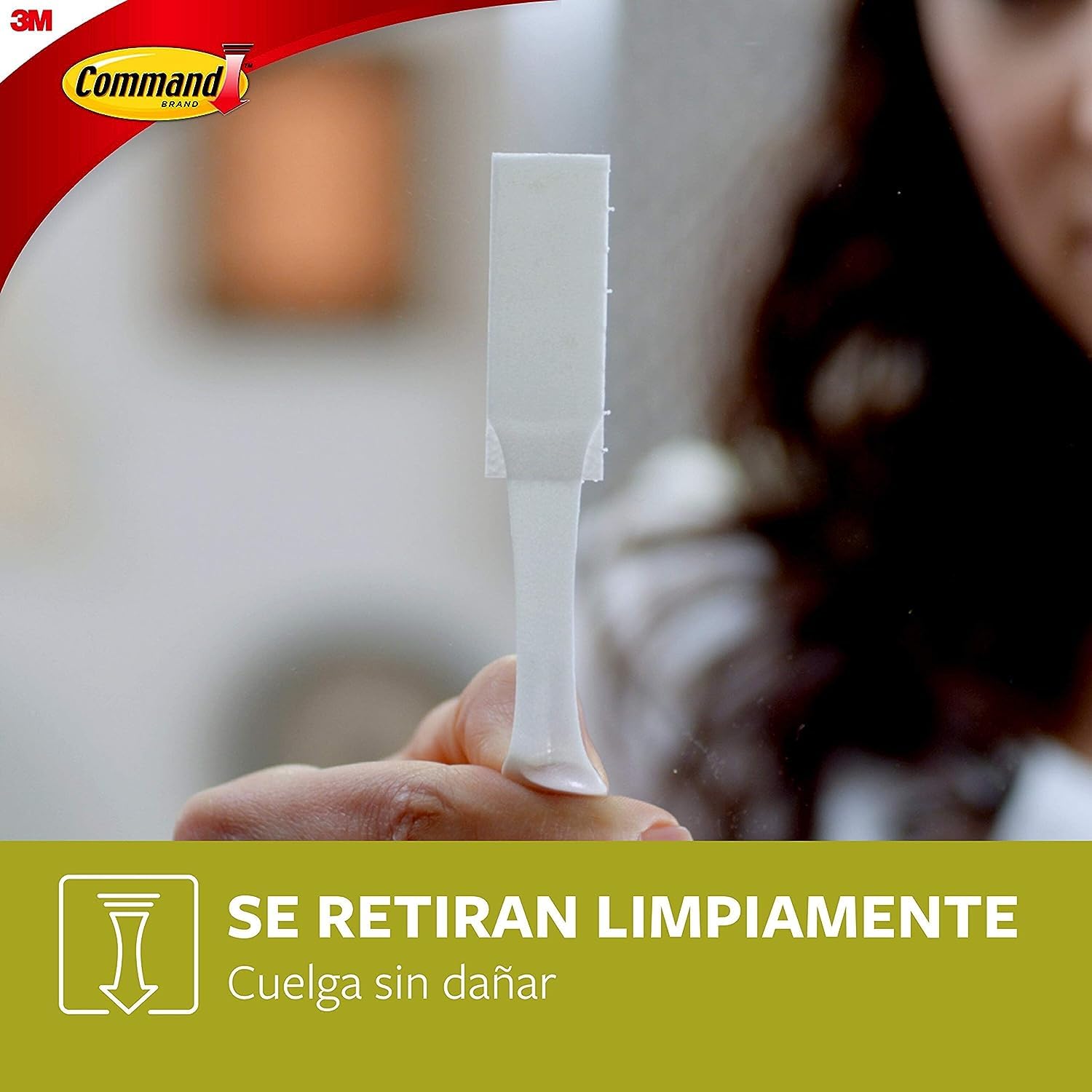 Command Tiras Adhesivas para Colgar Cuadros, 8 pares Grandes/6 pares Medianas/4 pares Pequeñas, Blancas - Para Marcos, Espejos, Letreros, o Relojes de Pared - Colgar Sin Agujeros y Sin Taladrar