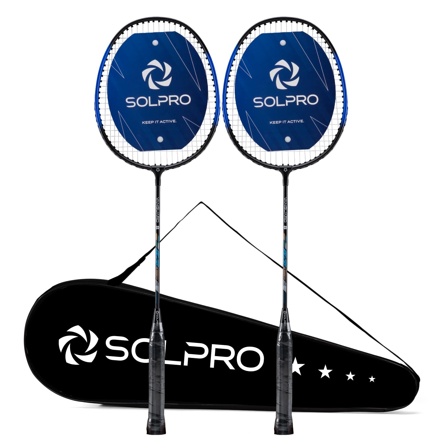 SOLPRO Vanguard 8 Aluminium Badminton Racket Set (2 Pcs in 1) for Beginners & Intermediate, Adult & Kids Shuttle Bat with Full Cover Bag, Lightweight Racket for Practice & Match (Black/Blue)-picture-26