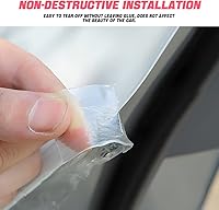 Vista 3 de Protector de entrada de puerta de automóvil, protector transparente para umbral de puerta de automóvil, borde, parachoques trasero, película