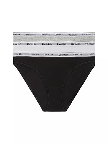 Calvin Klein 3er Pack Slips Bikini Form - S - Mehrfarbig (Black/White/Grey Heather)