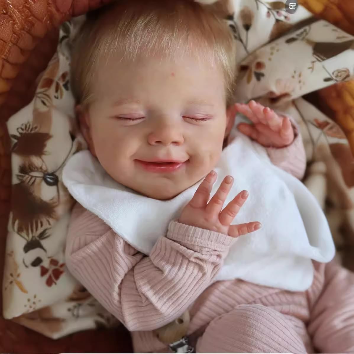 Puppe Reborn Puppen Mädchen hat den weichsten Körper Lebensecht Schlafend Babypuppen Silikon Reborn Babys Spielzeug Geschenk 22 Zoll