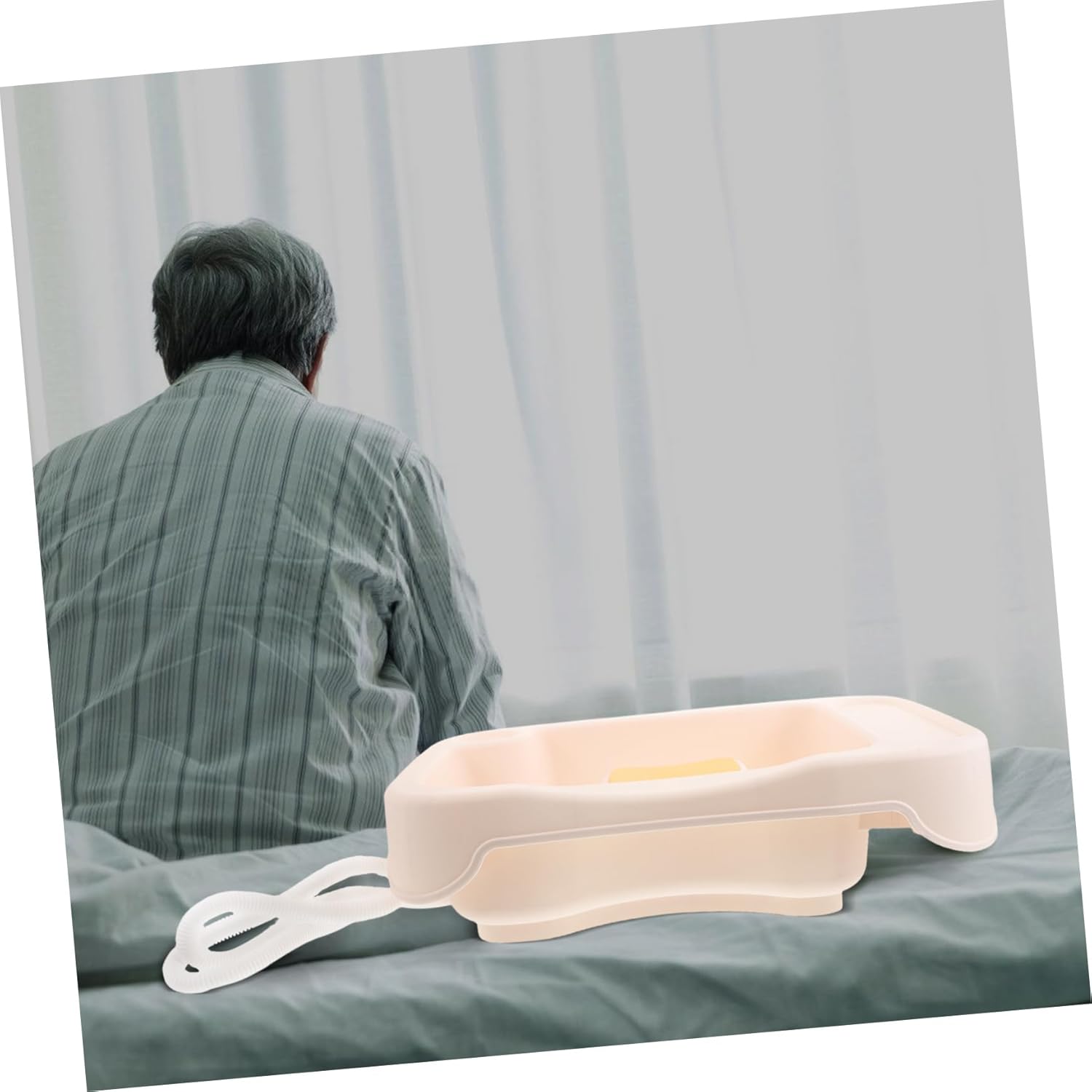 FOMIYES Shampoo Basin for Bedside Use Ergonomic Hair Washing Basin for Bedridden Patients Elderly Pregnant Women Portable Hair Sink for Comfortable Convenient Care