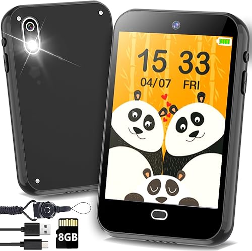 Teléfonos inteligentes para niños, juguetes para niñas y niños de 3 a 8 años, teléfono celular de simulación con pantalla táctil de 2.8 pulgadas, 28