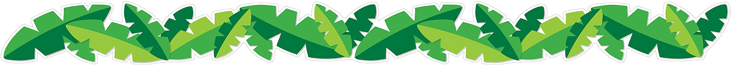 Eureka 'You Can Toucan' Tropical Green Leaves Bulletin Board Trim and Classroom Decoration for Teachers, 12pc, 3.25'' W x 37'' L