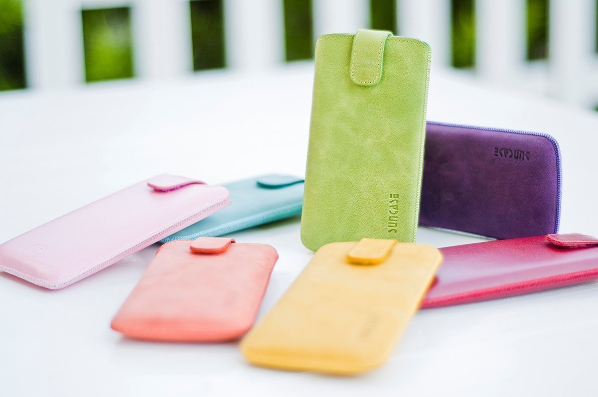 Suncase Custodia in vera pelle pelle Etui * Edition * Slim per Huawei P8 Lite | Huawei P8 | (con funzione di ritiro e chiusura magnetica