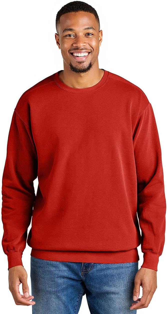 Men'S Crewneck Sweatshirt Long Sleeve Baggy Sweatshirts Lightweight Crew Neck Pullover - Image 2