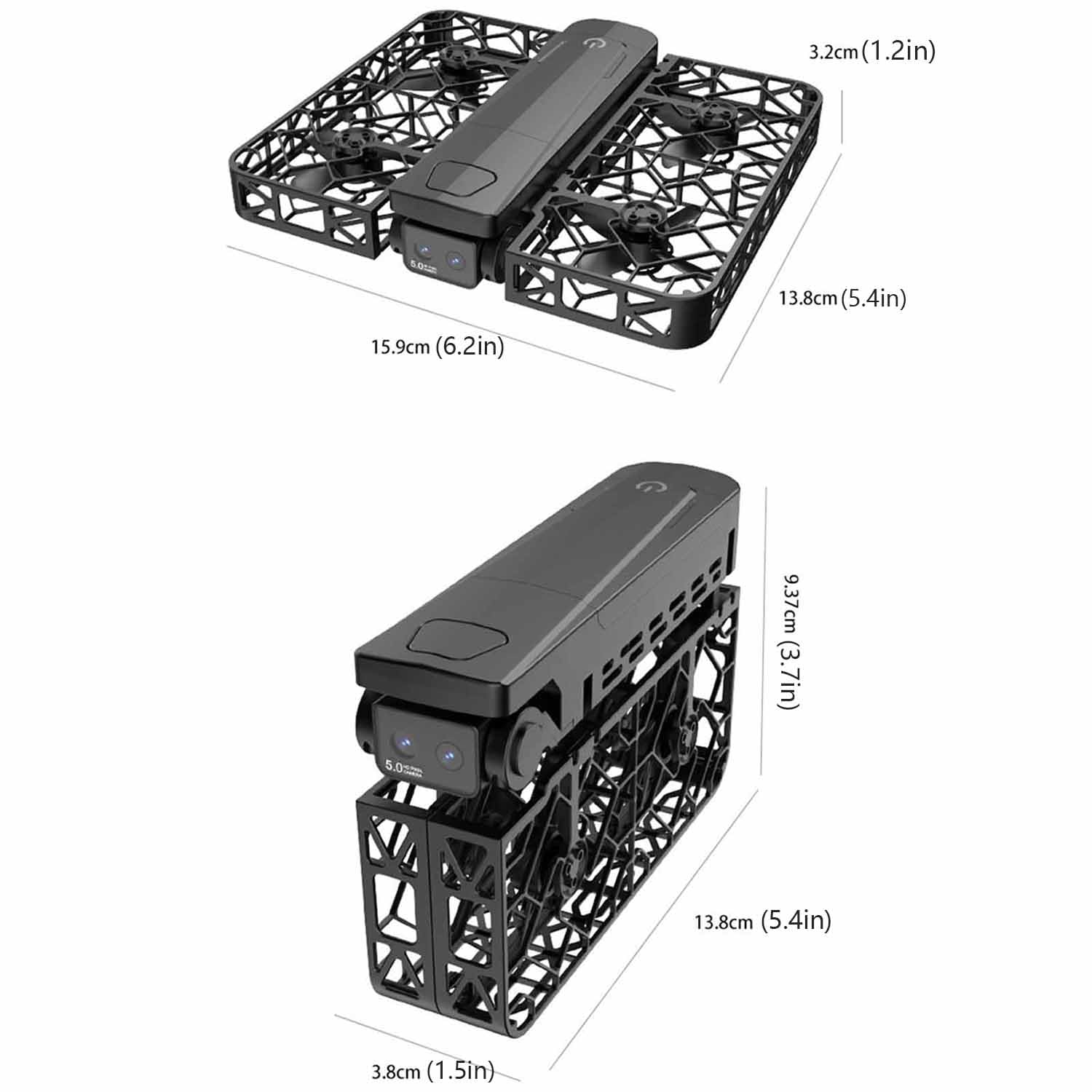 FPV Drohne mit 2K-Kamera, 4,5" Bildschirmfernbedienung Live-Übertragung, Brushless-Motor, Höhenhaltung, Ein-Tasten-Start, 360° Flip, für Anfänger, 2 Akkus, sicheres Vollschutzgitter, faltbarer Körper